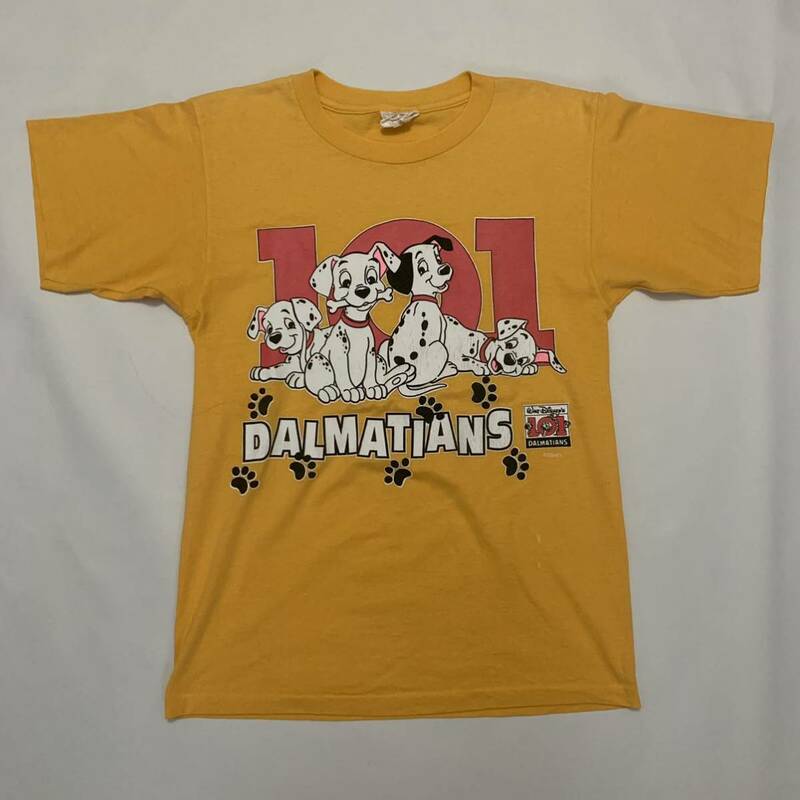 【激レア】90s USA製 101 Dalmatians disney Tシャツ ヴィンテージ ディズニー 101匹 わんちゃん / ミッキー キャラ バンド アート 80s