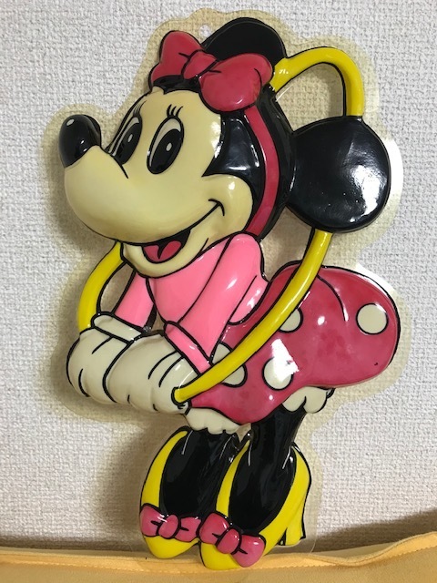 当時物 1980年代頃 東京ディズニーランド ミニーマウス ディスプレイパネル フラフープ仕様 デッドストック 昭和レトロ 希少