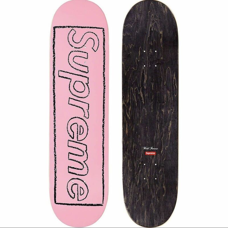 ★国内正規品★ Supreme 21SS Kaws Chalk Logo Skateboard Deck Pink Box Logo シュプリーム カウズ スケートボード デッキ Week1