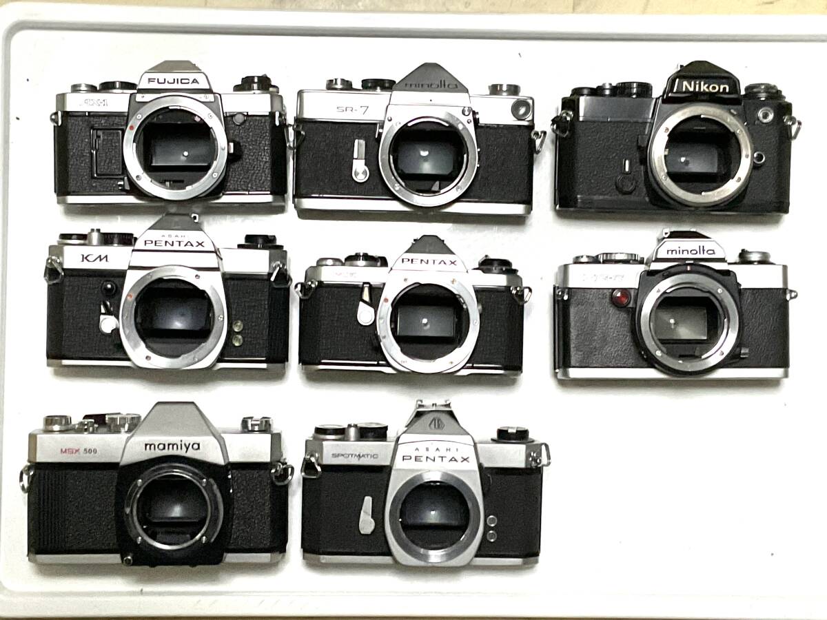 一眼レフ8台　ミノルタ、ペンタックス、マミヤ、ニコンなど