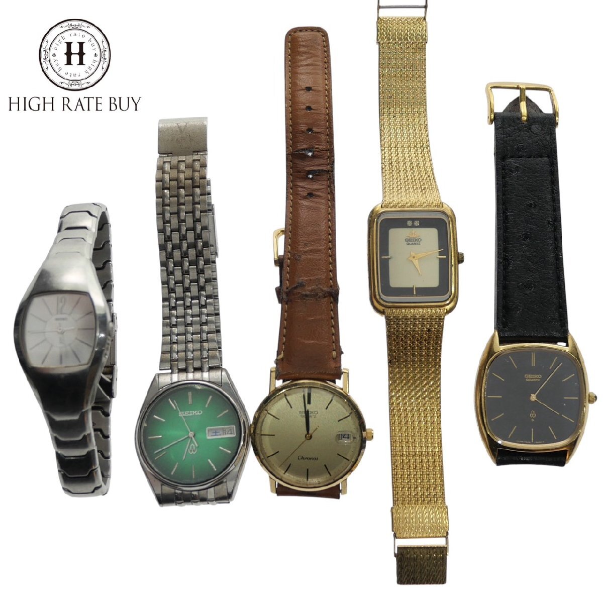 1円スタート 腕時計 まとめ5点セット SEIKO セイコー 6530-5480 7432-8000 8223-6030 7820-5000 4N21-5460 クォーツ 稼働品 含