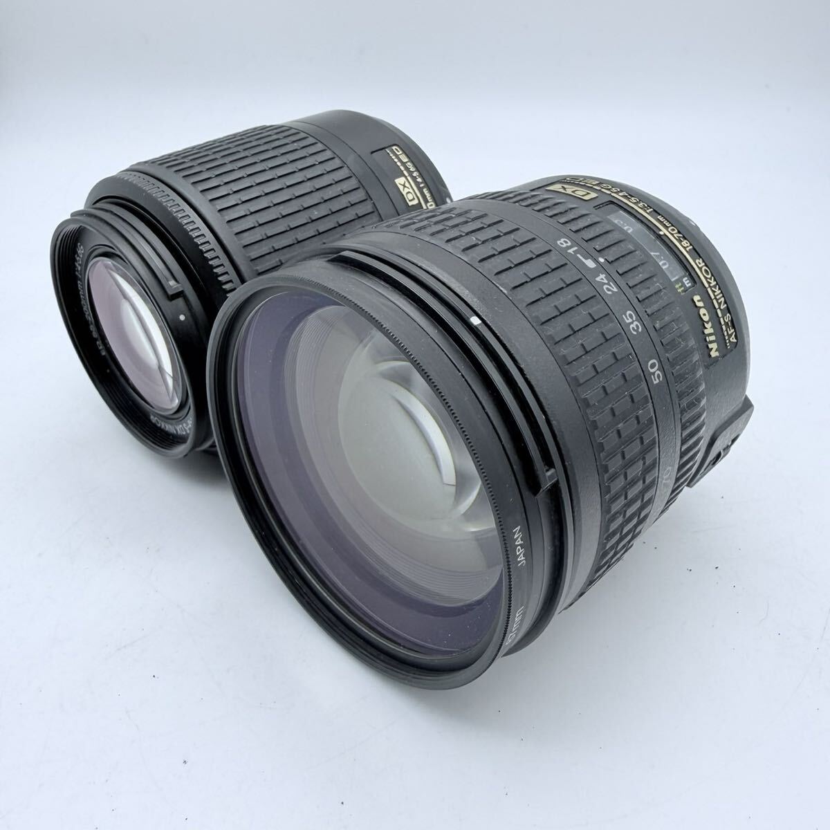 現状品 Nikon AF-S DX NIKKOR 18-70mm 1:3.5-4.5 G ED Nikon AF-S DX NIKKOR 55-200mm 1:4-5.6 G ED カメラレンズ