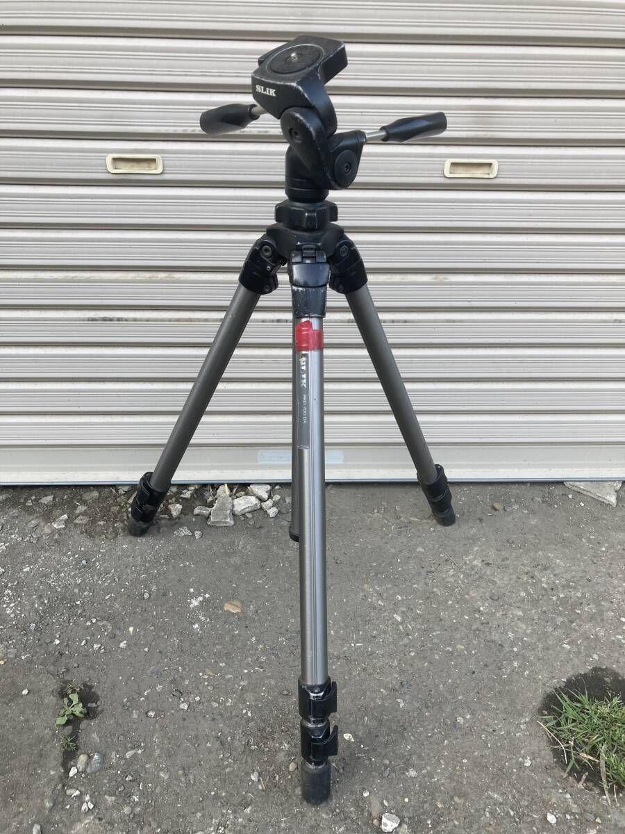 SLIK AMT700DX三脚 アルミマグネシウムチタン合金クイックシュー式2way雲台付、大型機材にも対応可能