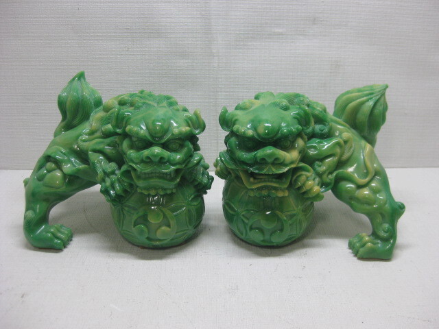 ★☆シーサー 置き物 玉乗り 獅子 2体☆★