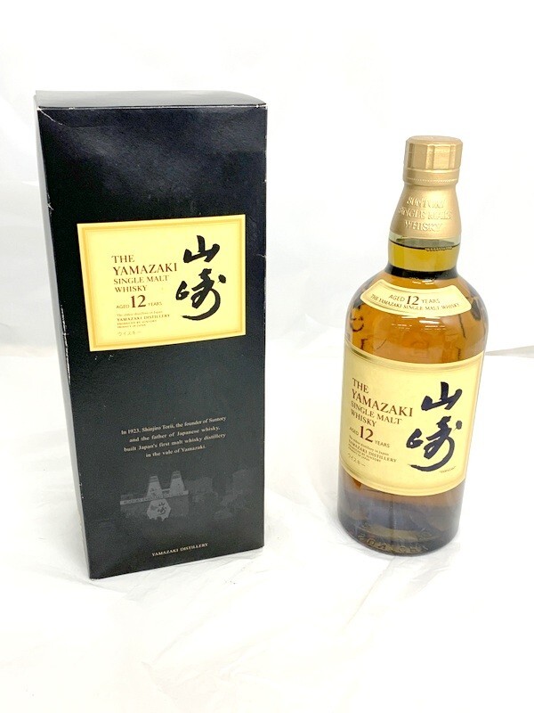【東京都限定発送】1000円スタート サントリーウイスキー 山崎12年 シングルモルト YAMAZAKI AGED 12 YEARS 700ml 43%未開栓 冊子,箱付4E15