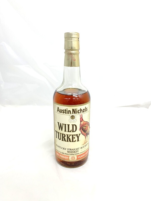 1000円スタート ウイスキー バーボン ワイルドターキー 8年 101プルーフ WILD TURKEY 8 years old 金キャップ 750ml 50.5% 未開栓 4E16