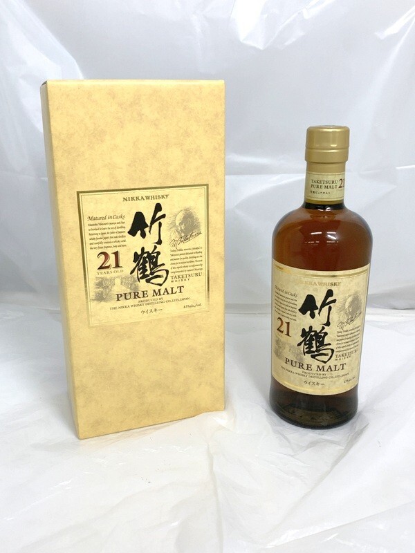 【東京都内限定発送】1000円スタート ニッカ ウイスキー 竹鶴 21年 ピュアモルト NIKKA TAKETSURU PURE MALT 700ml 43% 箱付 4E50