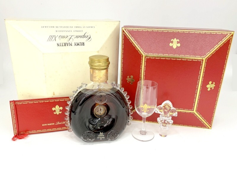 1000円スタート ブランデー レミーマルタン ルイ13世 バカラボトル 金キャップ700ml 40%未開栓 外箱,箱,冊子,グラス,替栓 シリアル一致4E36