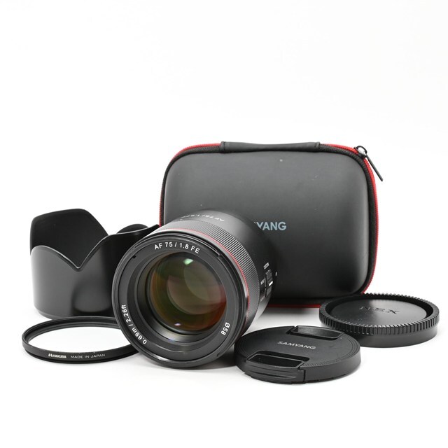 ＜並品＞SAMYANG AF 75mm F1.8 FE｜単焦点レンズ｜ソニーE用 フルサイズ対応｜光学良好｜付属品充実の実用レンズ