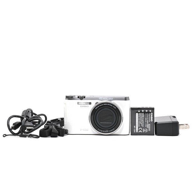 ＜良品＞ CASIO EXILIM EX-ZR1100WE ホワイト｜高倍率ズーム搭載コンパクトデジタルカメラ｜動作良好