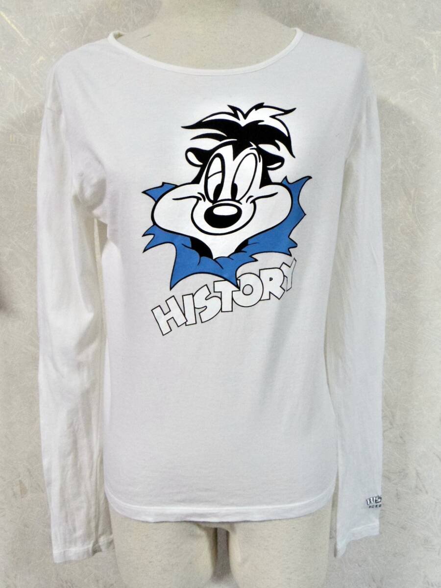 即決！！イタリア製 HISTORY　ICEBERG　アイスバーグ　長そでTシャツ　中古　コットン100％　Mサイズ