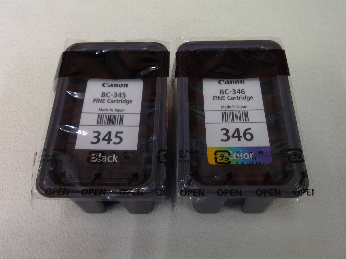 未開封1円～★Canon キャノン 純正 インクカートリッジ 2個セット BC-345 BC-346 TS203/TS3330など