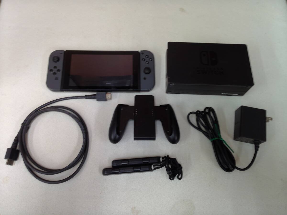 1円～★Nintendo ニンテンドー Switch スイッチ 本体 HAC-001 通電OK ジャンク アダプター/HDMIケーブル他セット