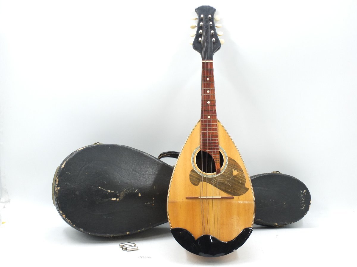 【z35465】 SUZUKI VIOLIN SHA スズキ Mandolin マンドリン No.4 1961 KISO-FUKUSHIMA 楽器 弦楽器 ハードケース付き 格安スタート