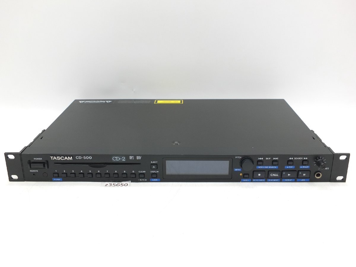 【z35650】TASCAM タスカム CD-500 業務用 CDプレーヤー ラックマウント 通電・ボタン反応確認済み 箱付き 格安スタート