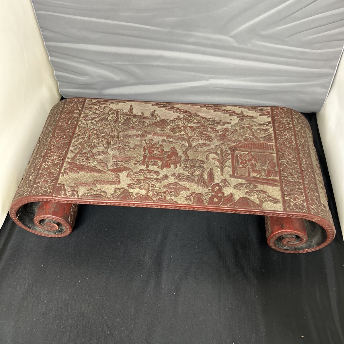 堆朱 漆器 飾り台 花台 香炉台 中国美術 骨董 古美術