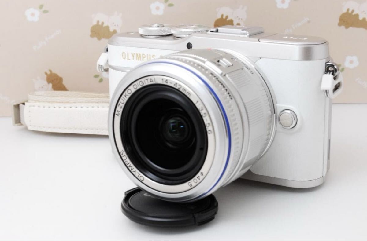 1円〜★美品★オリンパス PEN Lite E-PL9 レンズ付き★ショット極少★Wi-Fi★超高画質＆高速AF★自撮り★高性能ミラーレス一眼カメラ