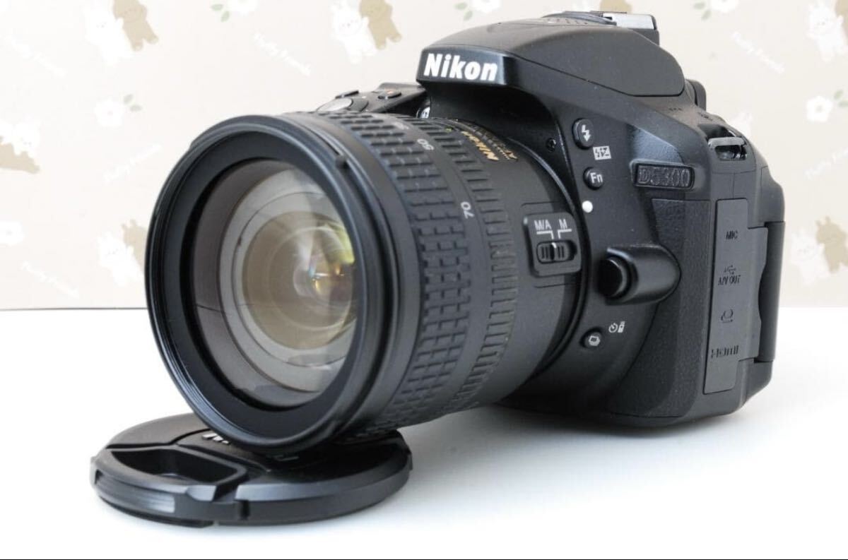 1円〜★Wi-Fi★Nikon D5300 レンズ付き★自撮り★高性能デジタル一眼レフカメラ