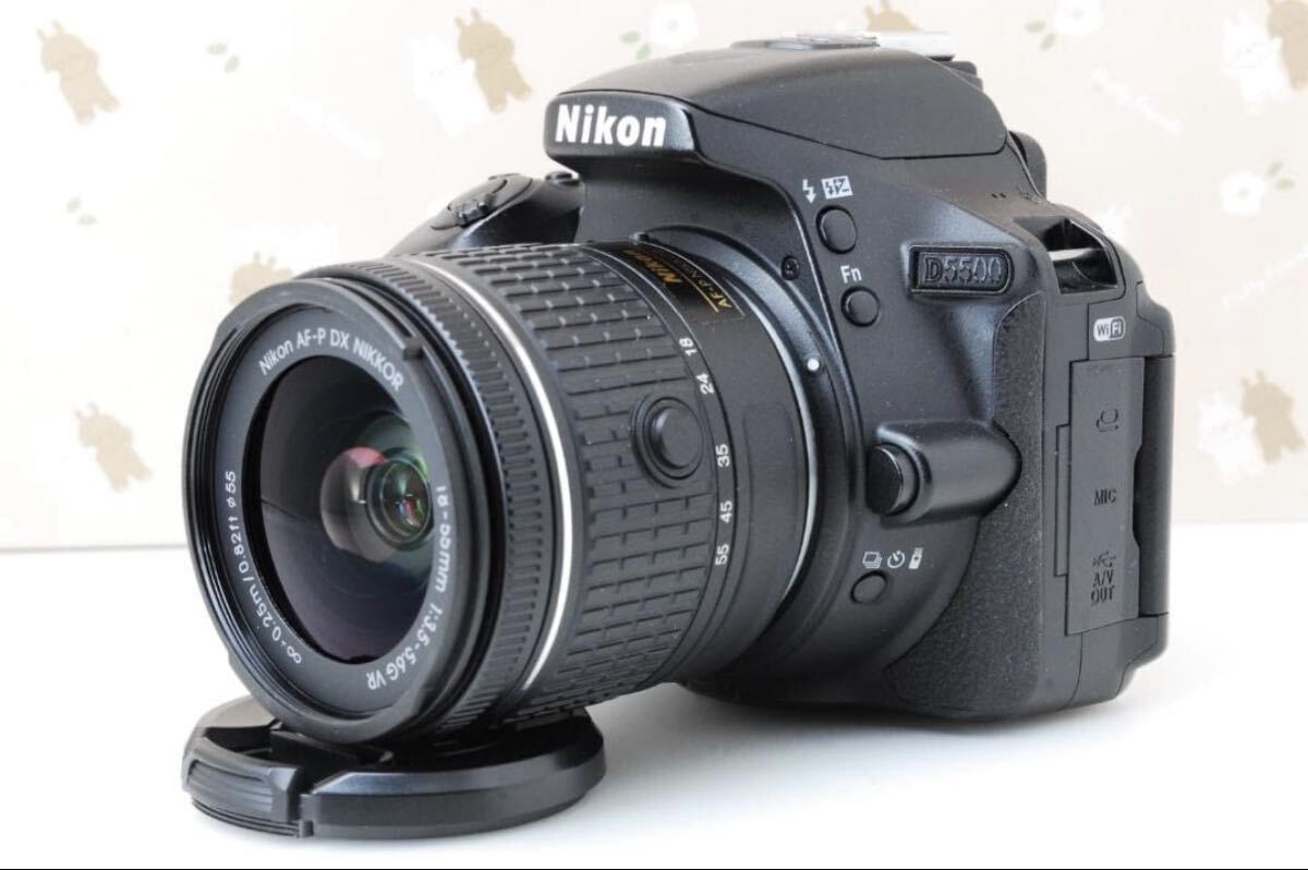 1円〜★美品★Nikon D5500 レンズ付き★Wi-Fi★自撮り★高性能デジタル一眼レフカメラ