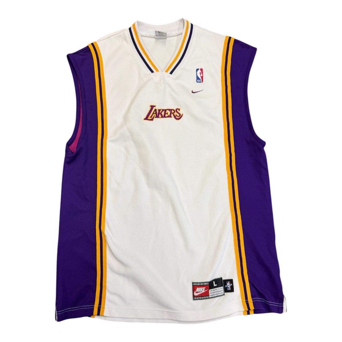 NIKE Lakers タンクトップ L NBA ゲームシャツ 刺繍ロゴNike Lakers Tank Top Jersey L NBA Basketball Authentic Style