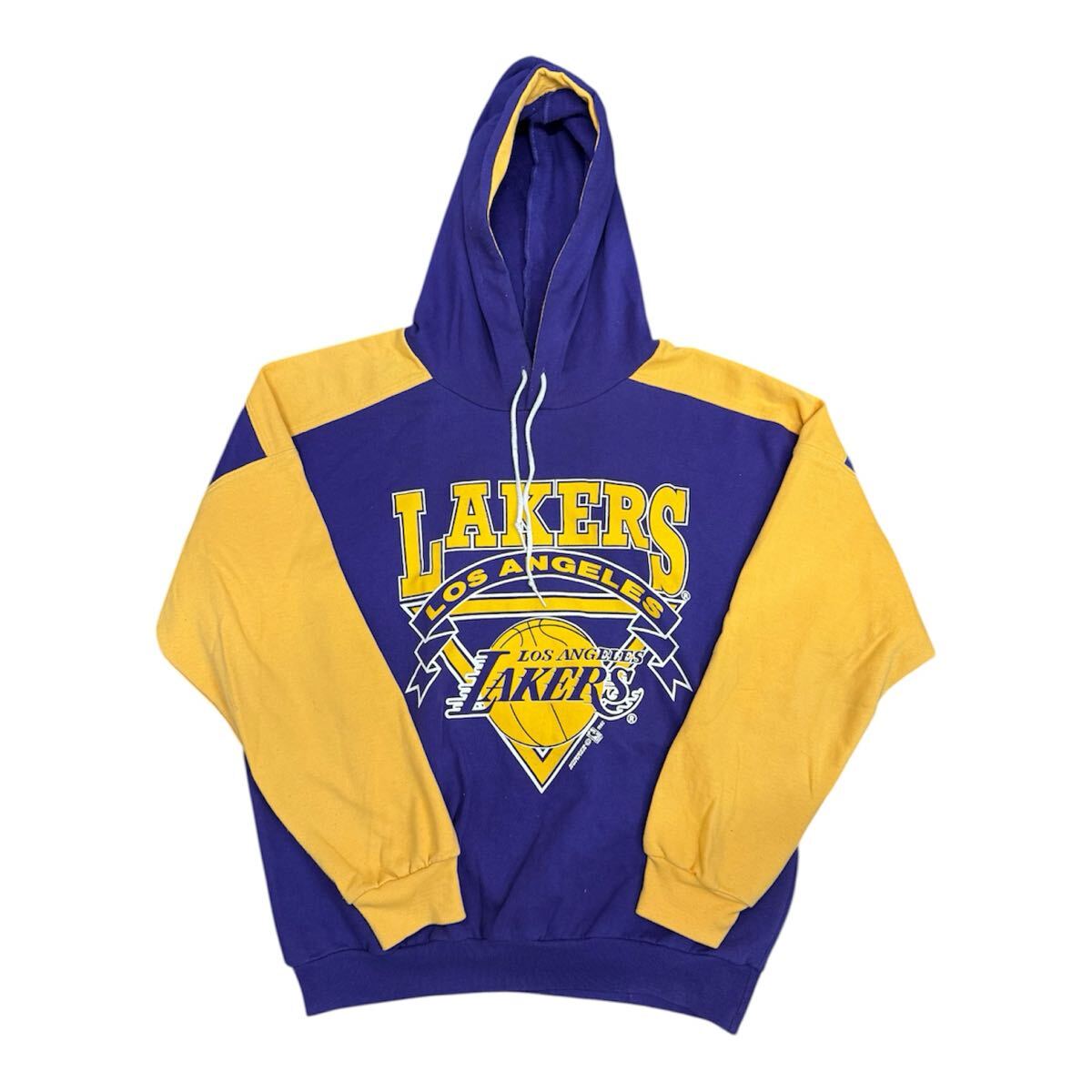 ヴィンテージ レイカーズ パーカー NBA ロゴ スウェットVintage Lakers Hoodie NBA Los Angeles Sweatshirt Purple