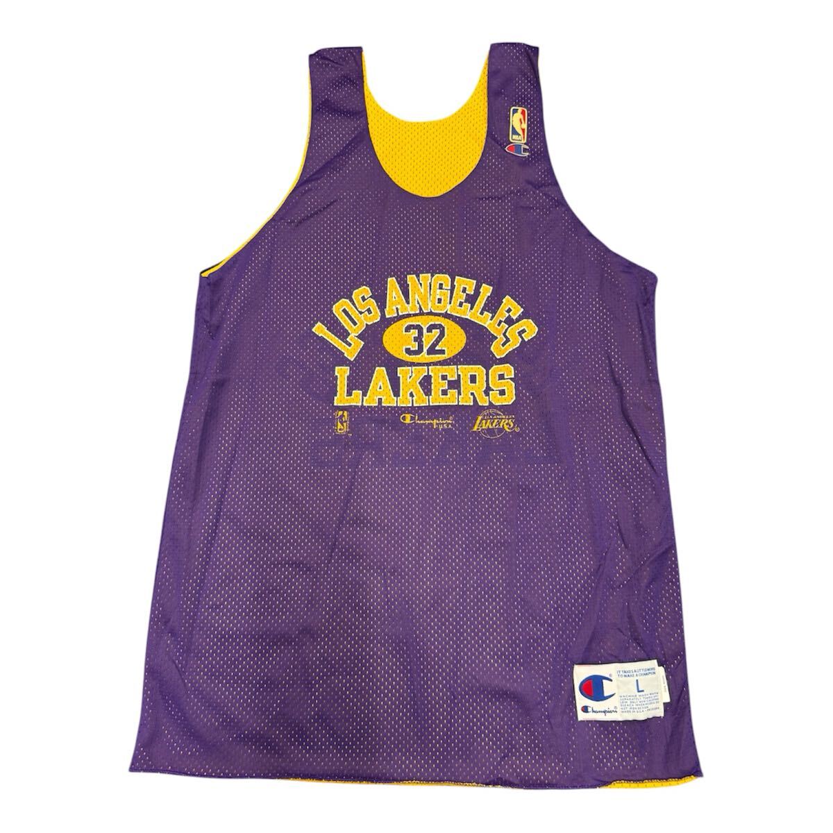 【希少品】ヴィンテージ NBA LAKERS 32 タンクトップ Champion USA製 リバーシブル Lakers Jersey Vintage Reversible Champion USA 90s