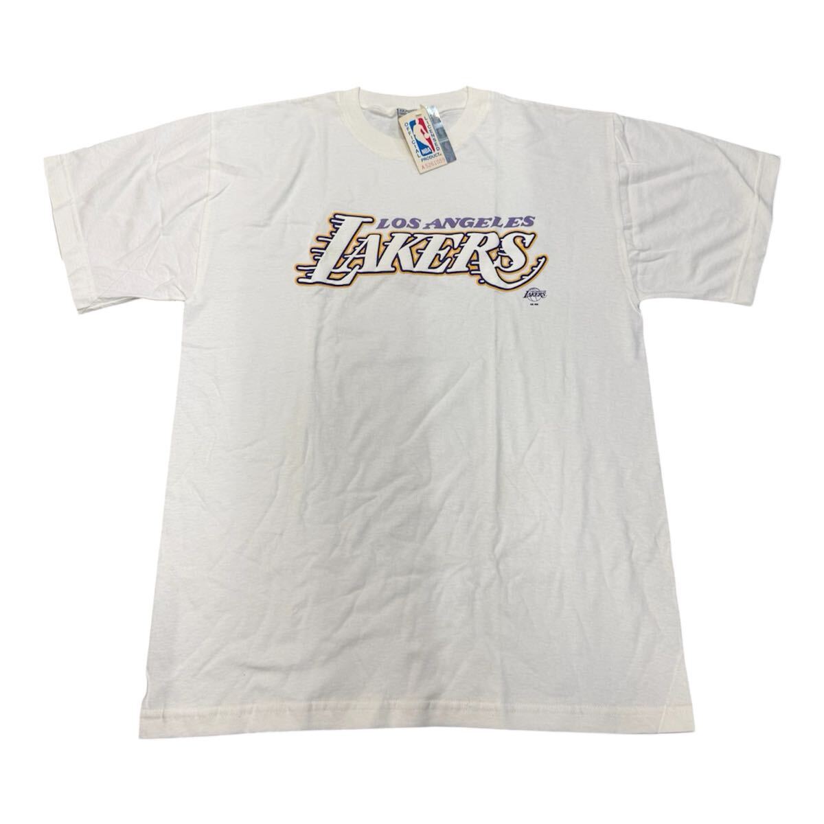 NBA Los Angeles Lakers T-Shirt Size M White Deadstock Official Licensed Vintage Style レイカーズ 半袖Tシャツ ビンテージ USA製 NBA
