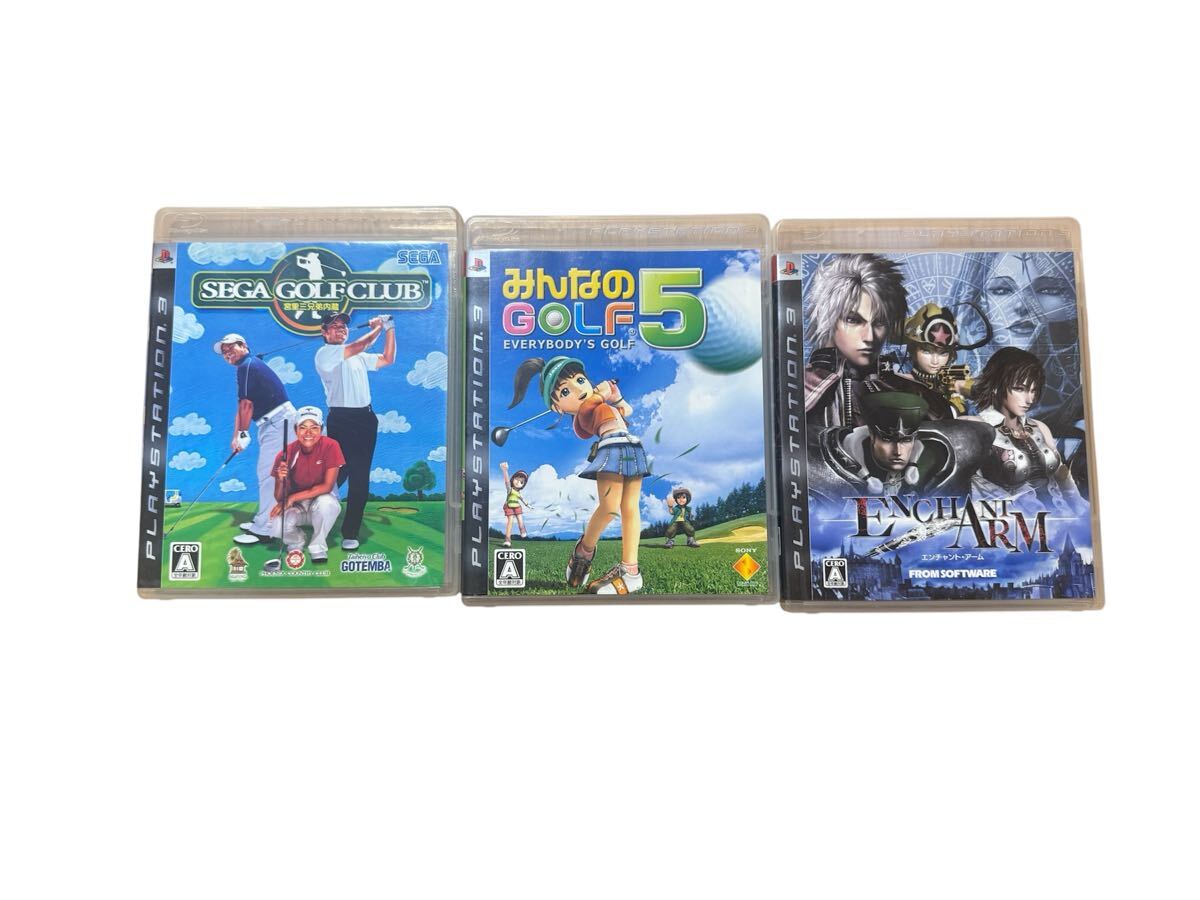 《07》PS3ソフト 3本セット みんなのGOLF5 セガゴルフクラブ エンチャントアーム 動作未確認