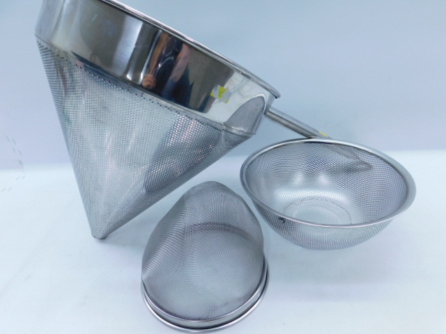 ★小3324 厨房機器 スープ漉し器 漉し器 ザル ざる パンチングストレーナー 水切り ステンレス 調理器具 厨房 業務用 12603231 