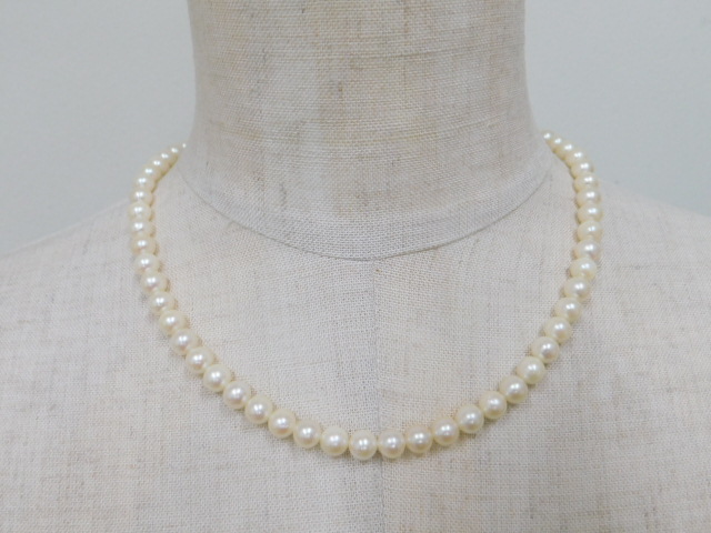 ★人0006 パール 真珠 ネックレス 本真珠 シルバー金具 冠婚葬祭 アクセサリー 92604021