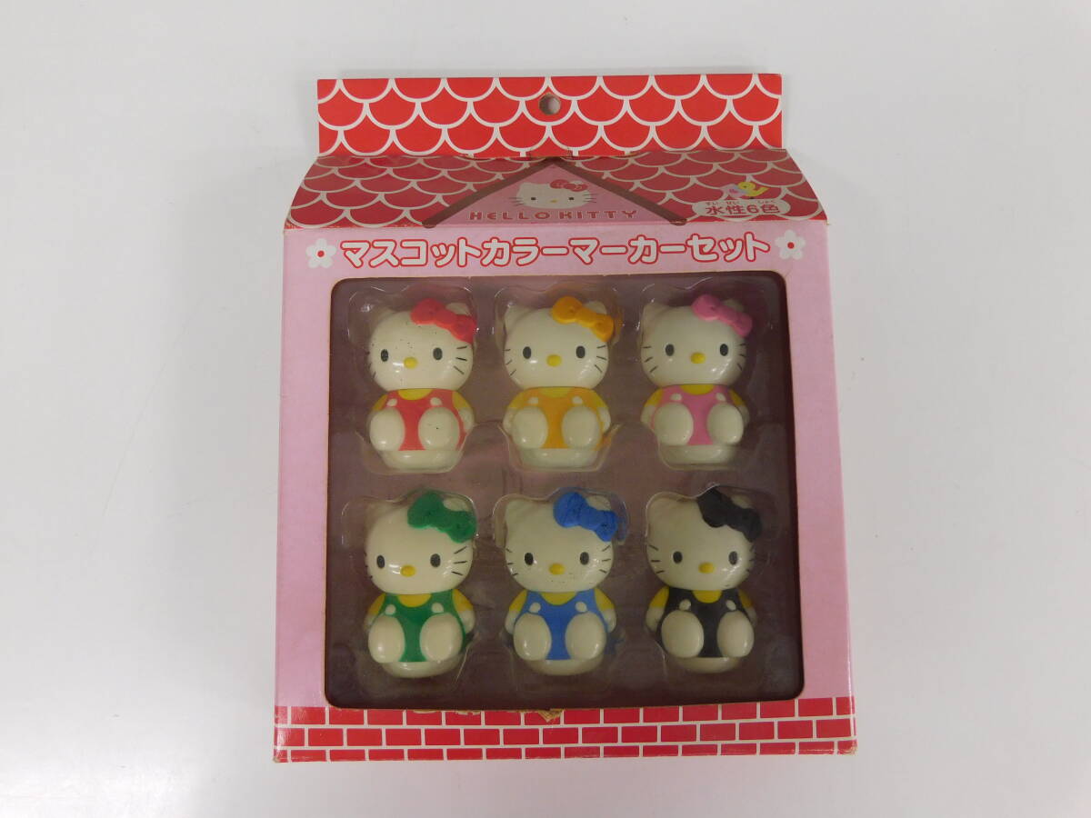 キティ 人形 マスコットカラーマーカーセット ペン 1999 6体セット まとめ売り サンリオ 当時物 レア 人形型 文房具 文具 激安1円スタート