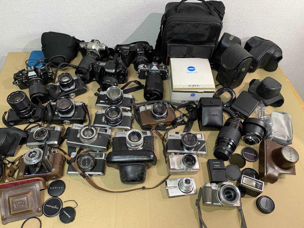 PENTAX/OLYMPUS/MINOLTA/LUMIX/カメラ レンズ 動作未確認 現状品 まとめて ジャンク セット まとめ (76)