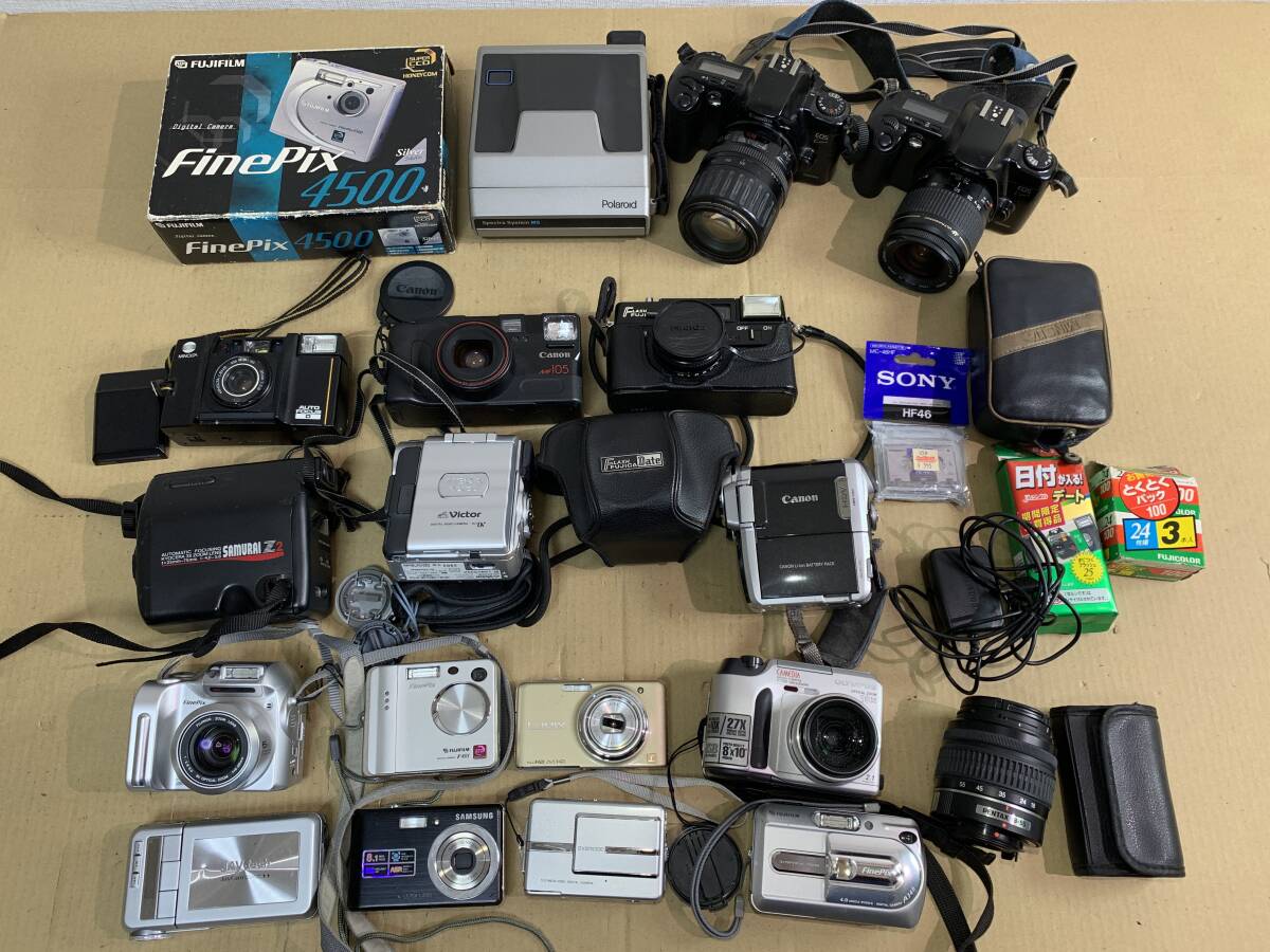 FUJIFILM/KYOCERA/Canon/OLYMPUS/デジタルカメラ フィルムカメラ レンズ 動作未確認 現状品 まとめて ジャンク セット まとめ (79)