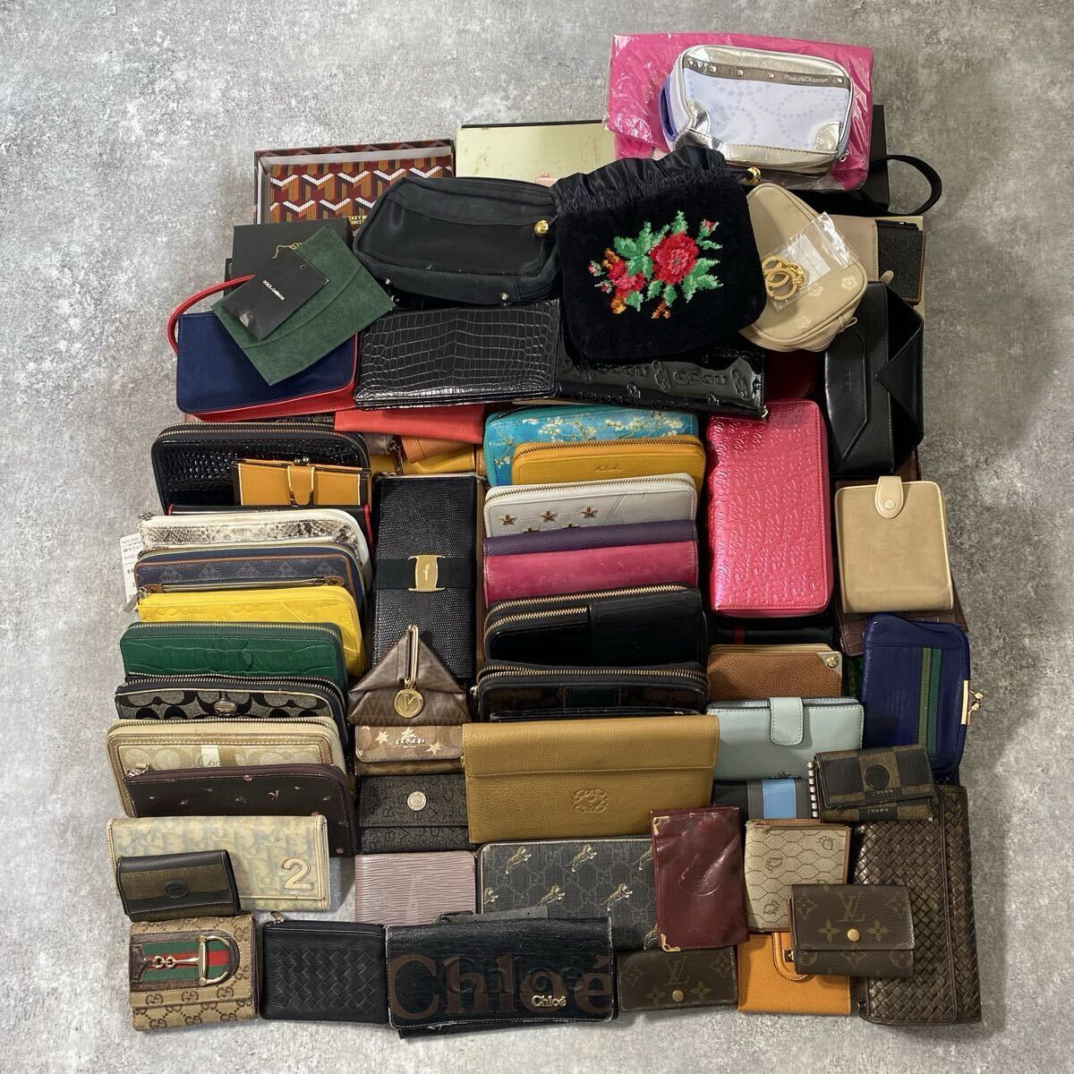 1スタ　財布 等 まとめ 100点セット Louis Vuitton GUCCI miumiu BVLGARI FENDI Dior Ferragamo CELINE BURBERRY Cartier DOLCE &GABBANNA