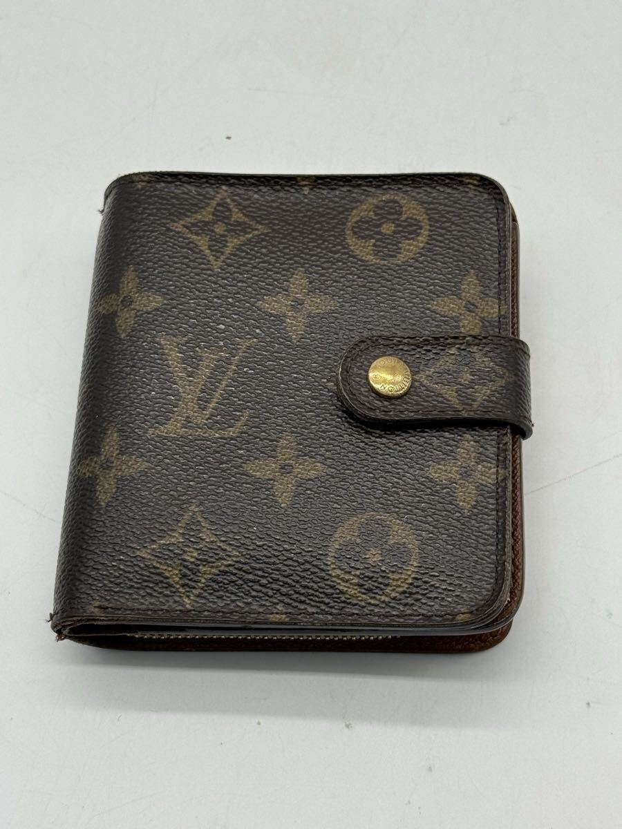 RR06 LOUISVUITTON ルイヴィトン モノグラム コンパクトジップ 二つ折り財布