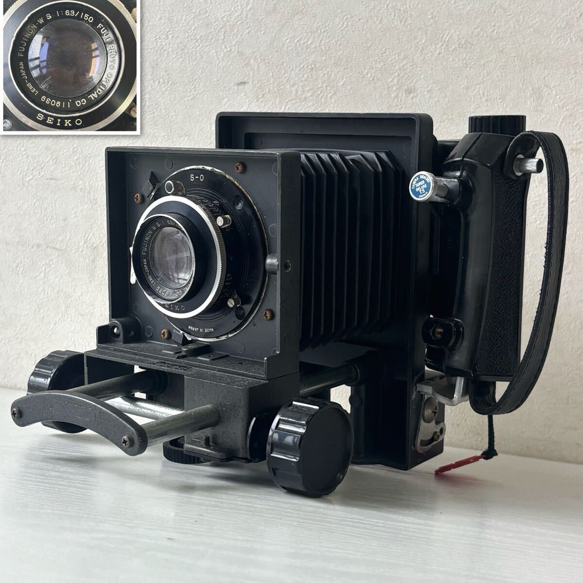 蛇腹カメラ FUJINONW S 1:6.3/150 MAMIYA ROLL FILM HOLDER ジャンク品　25×22×21cm 2kg 大判カメラ