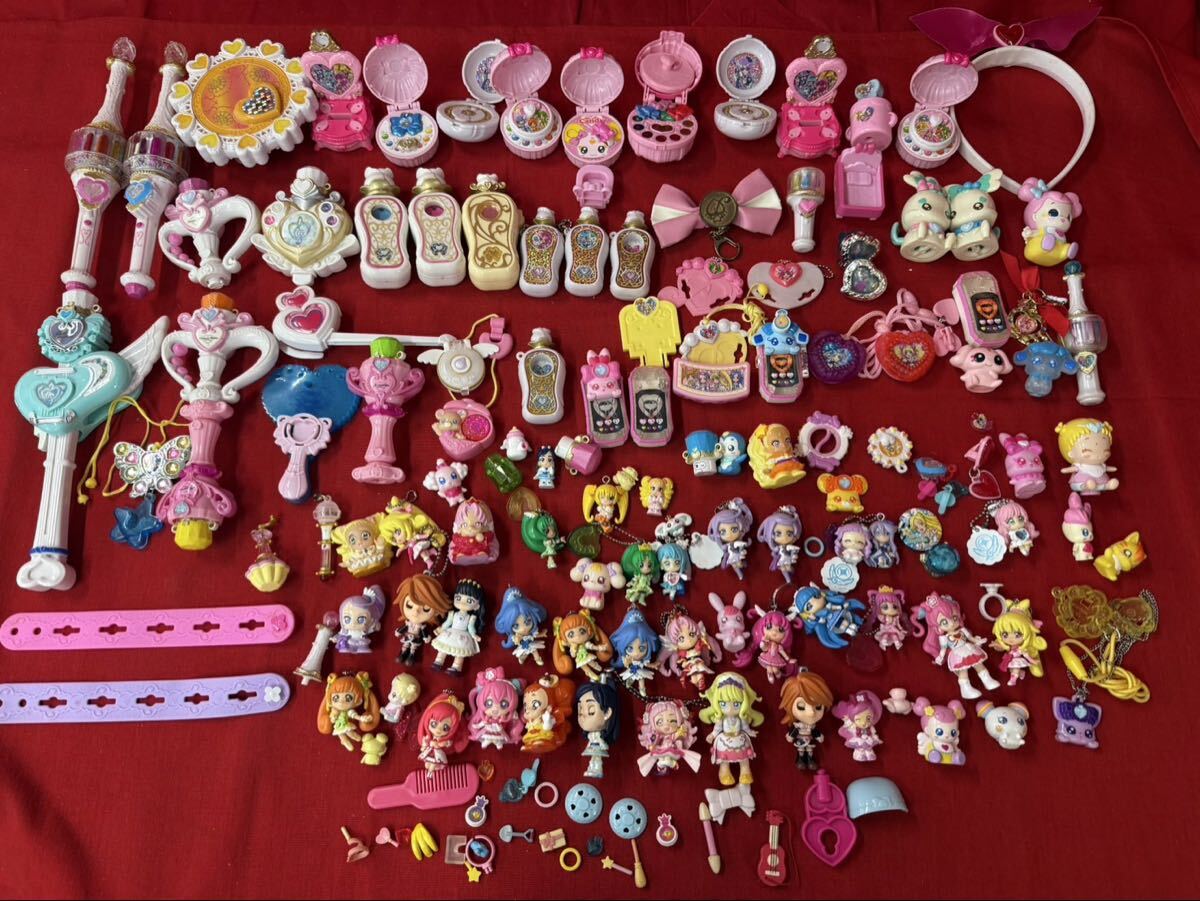 GA122 プリキュア まとめ売り 大量セット 変身コンパクト ステッキ フィギュア キーホルダー 女児玩具