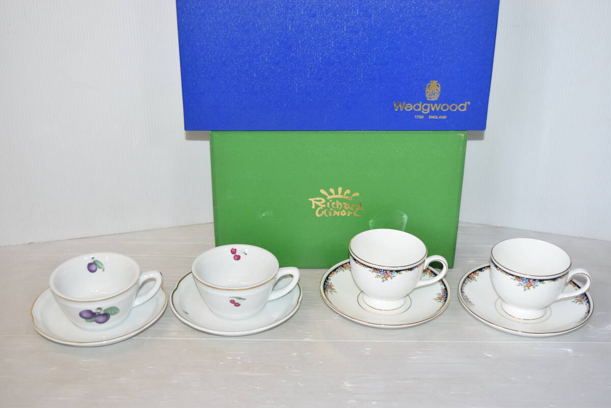 M Richard Ginori リチャードジノリ ウェッジウッド WEDGWOOD カップ＆ソーサー まとめ 箱付き チェリー プルーン オズボーン