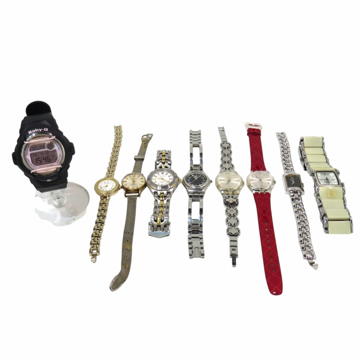 1円〜最落なし カシオ シチズン スウォッチ等 腕時計 9点セット レディース ジャンク ☆0308