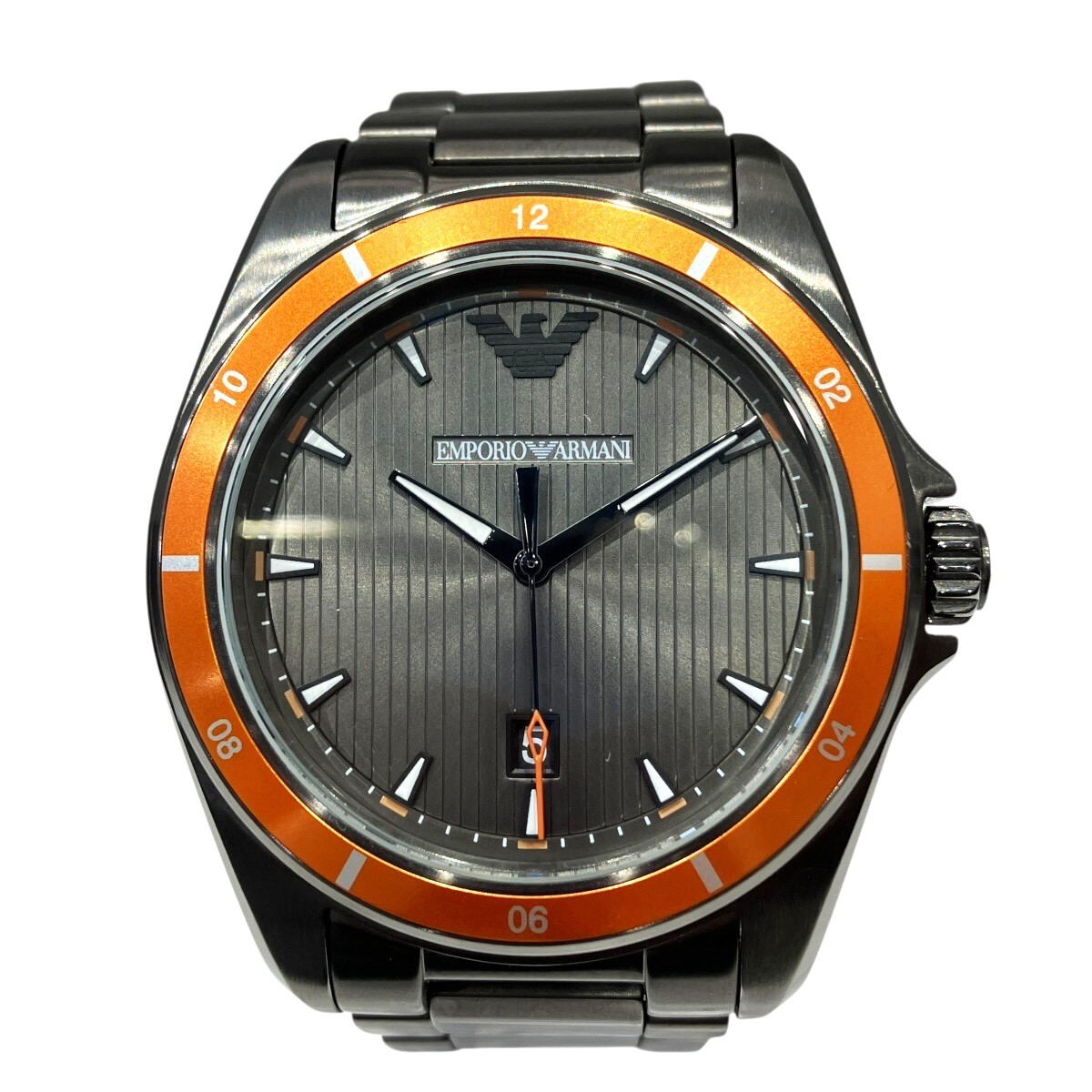 エンポリオ・アルマーニ Emporio Armani 腕時計 総重量約153.4g SS SS クオーツ グレー文字盤文字盤 AR-11178 中古☆0312