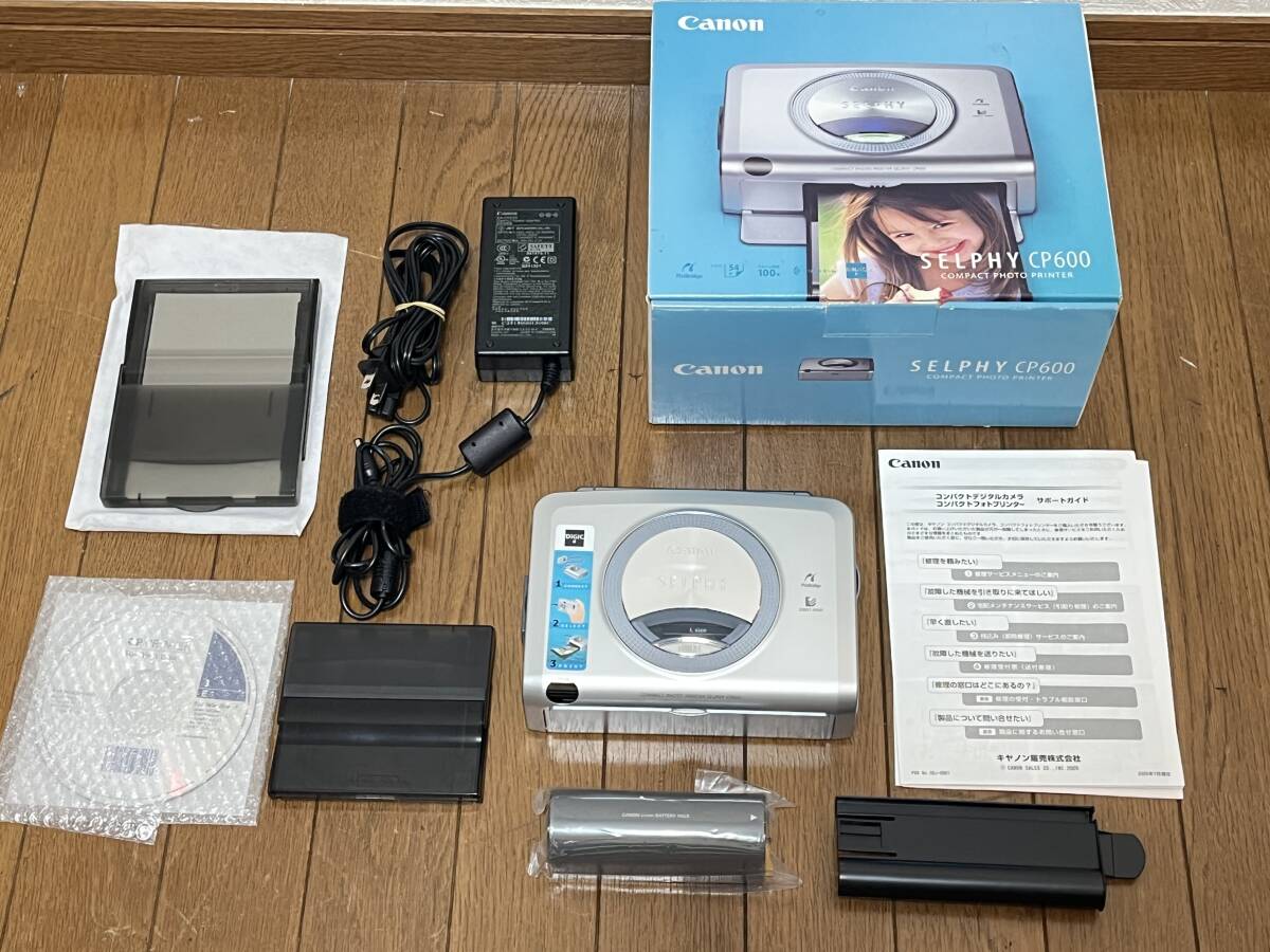 Canon キャノン SELPHY CP600 コンパクトフォトプリンター デジタルカメラ プリント バッテリー ハガキ Lサイズ セット 6199