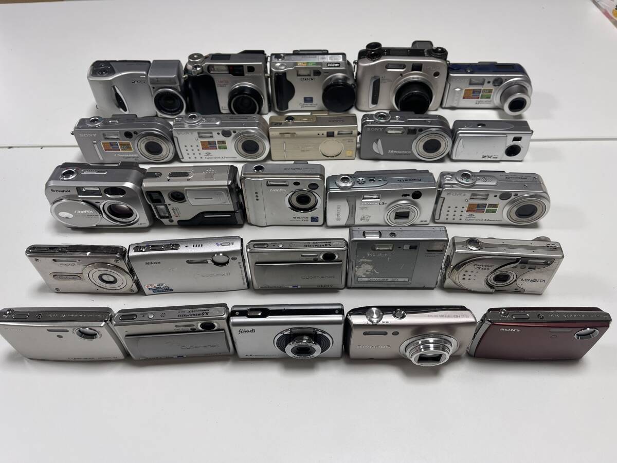 コンデジ25点 CASIO カシオ SONY ソニー NIKON ニコン FUJIFILM 富士フィルム MINOLTA コンパクトデジタルカメラ 大量 セット まとめ