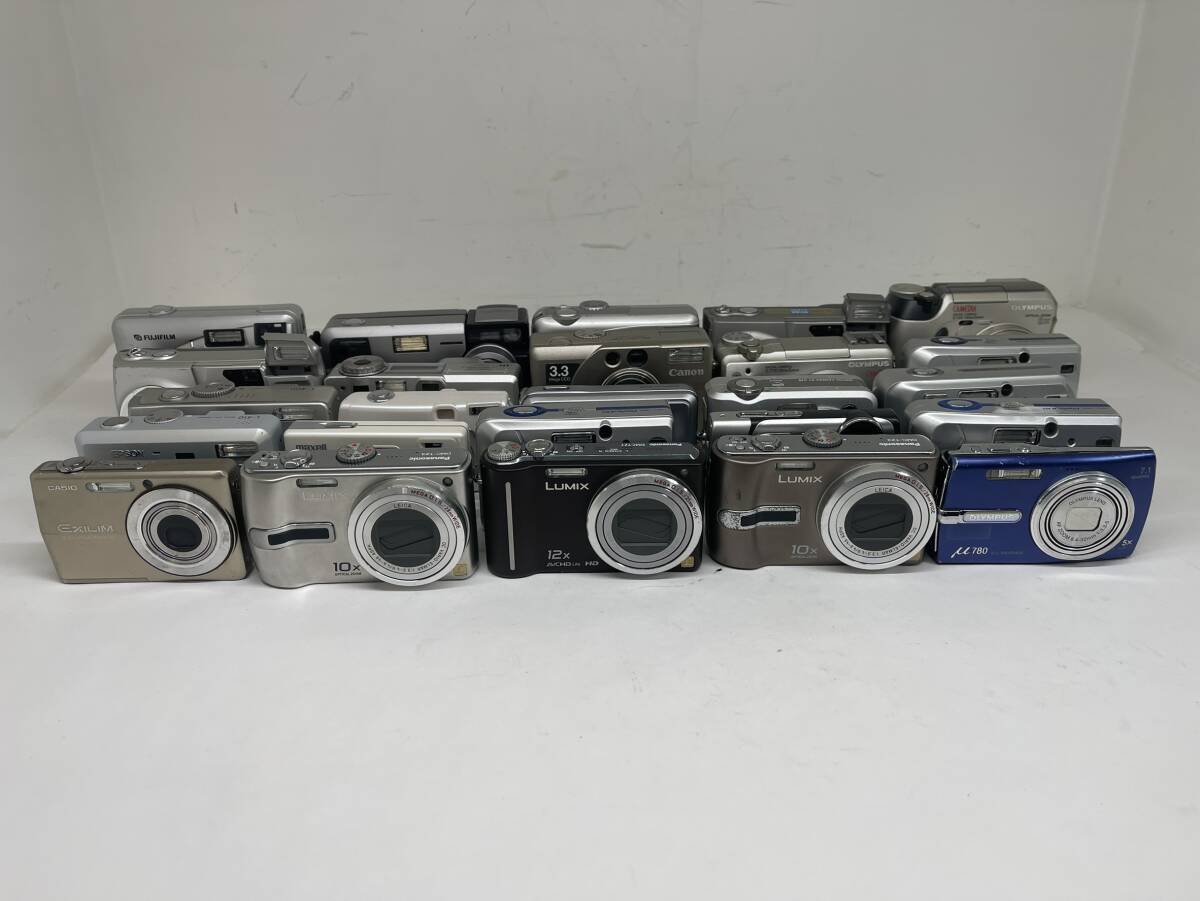 コンデジ25点まとめ CANON キャノン CASIO カシオ LUMIX ルミックス OLYMPUS オリンパス コンパクトデジタルカメラ 大量 セット