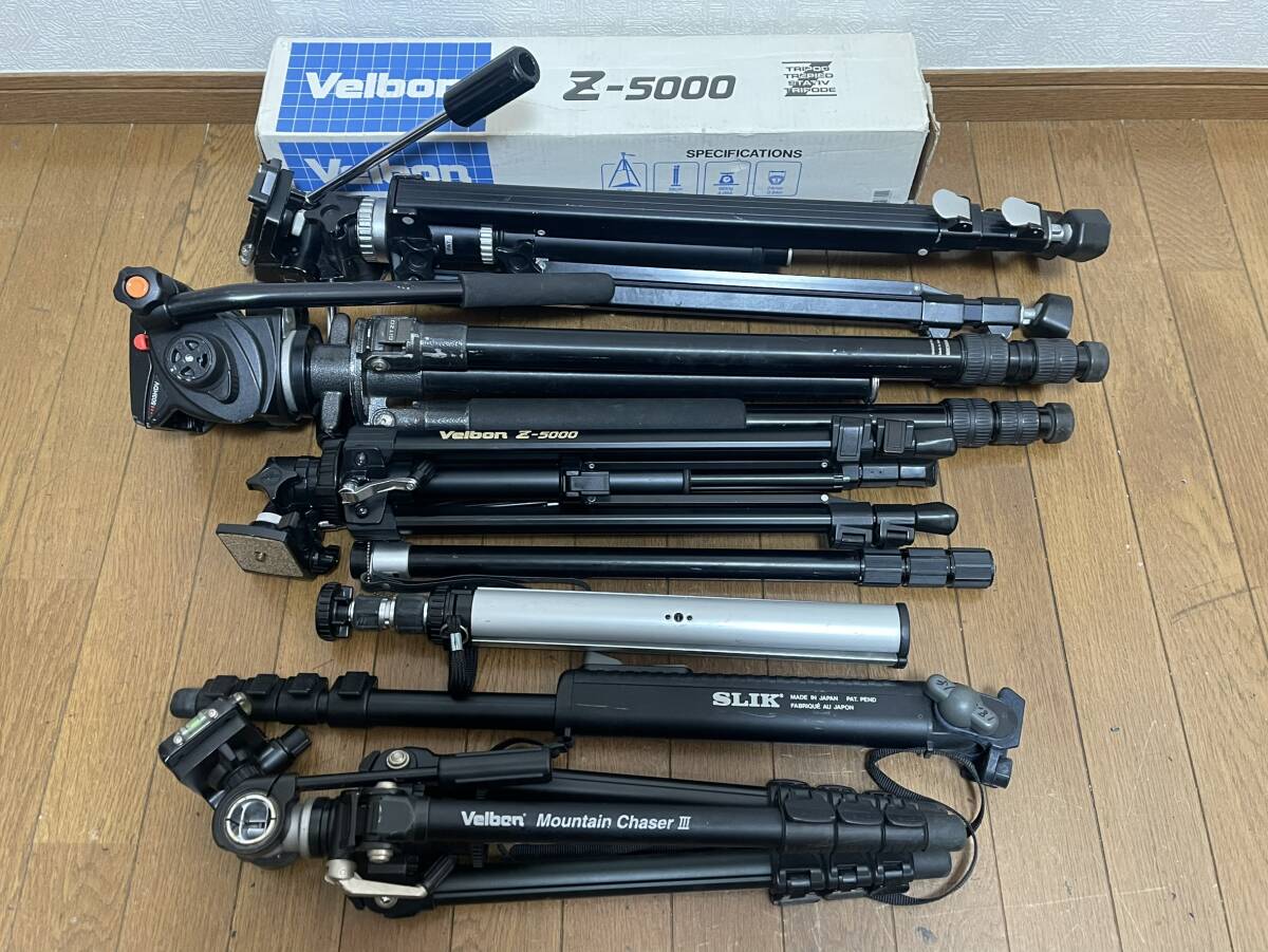 三脚7点まとめ GITZO ジッツオ 503HDV Velbon ベルボン SLIK スリック z-5000 Mountain Chaser Ⅲ カメラ 撮影 アウトドア 備品 6170