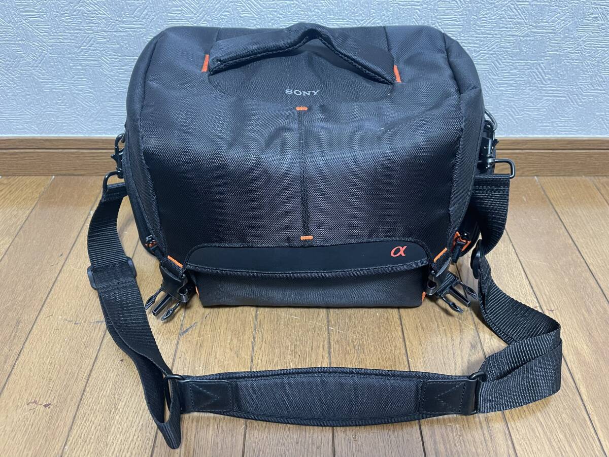 SONY カメラバッグ αシリーズ対応 ショルダーバッグ 22×20×33 一眼レフ ミラーレス 収納ケース 仕切り付き 撮影用バッグ オレンジ 6163