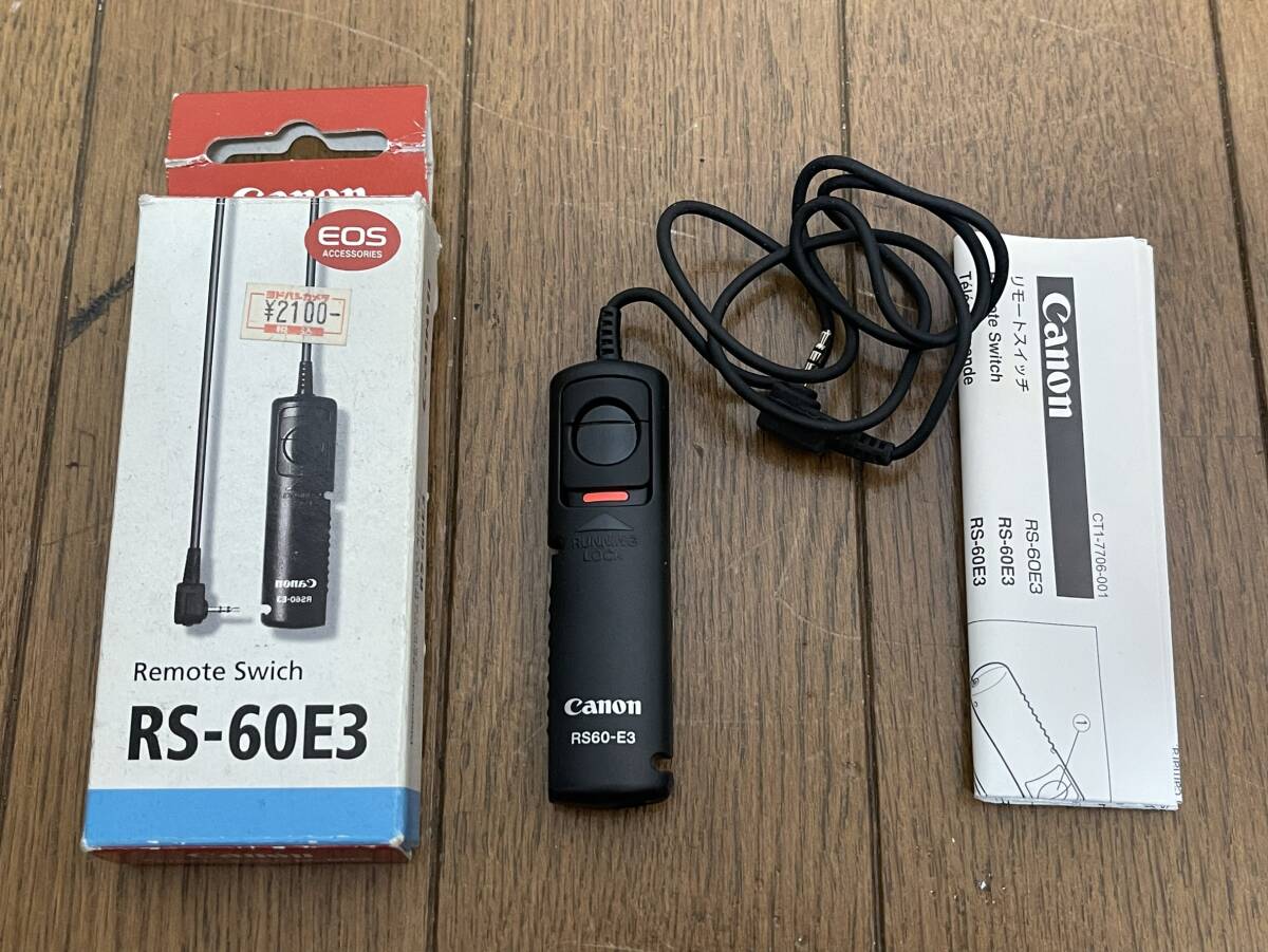 Canon RS-60E3 リモートスイッチ EOS用 シャッターリモコン ケーブルレリーズ 純正アクセサリー 撮影機材 カメラ用品 元箱付 6161