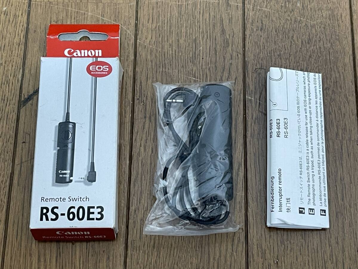 Canon RS-60E3 リモートスイッチ EOS用 シャッターリモコン ケーブルレリーズ 純正アクセサリー 撮影機材 カメラ用品 元箱付 6162