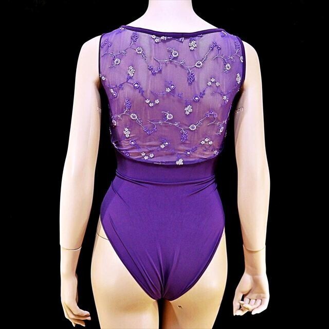 BE7-G27☆//K.H.Martin♪バックスタイルのぷっくりレースがめちゃかわいい*Lサイズ☆レオタード※一番安価な送料はゆうパケットなら250円