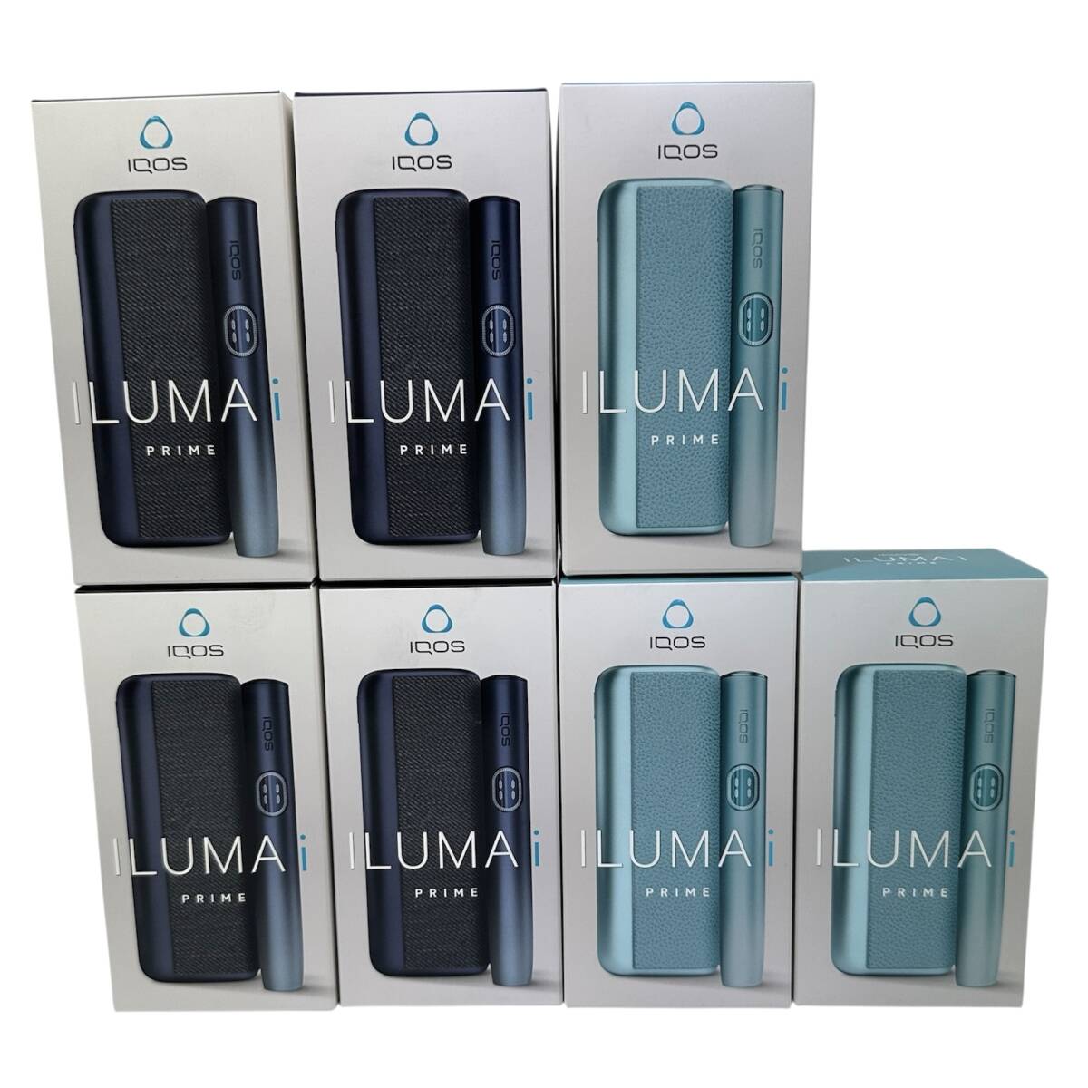 1円〜 【未開封・未使用】 7個セット IQOS ILUMA i PRIME アイコス イルマi プライム ミッドナイトブラック ブリーズブルー