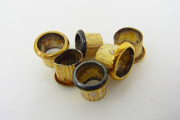 A142-J45-446◎ 三味線 福林 K9刻印 重さ7.6ｇ 6個に刻印有り 現状品③渋谷 ◎